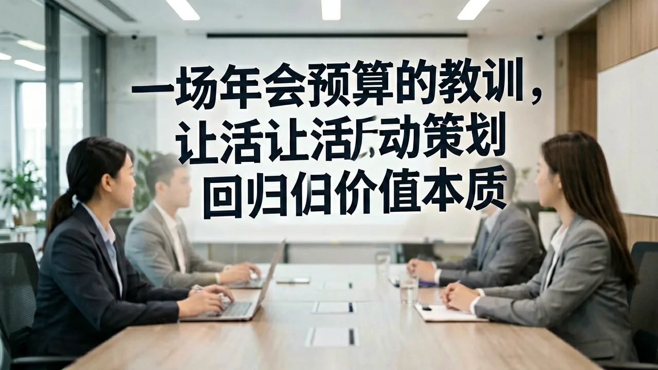 一场年会预算的教训，让活动策划回归价值本质